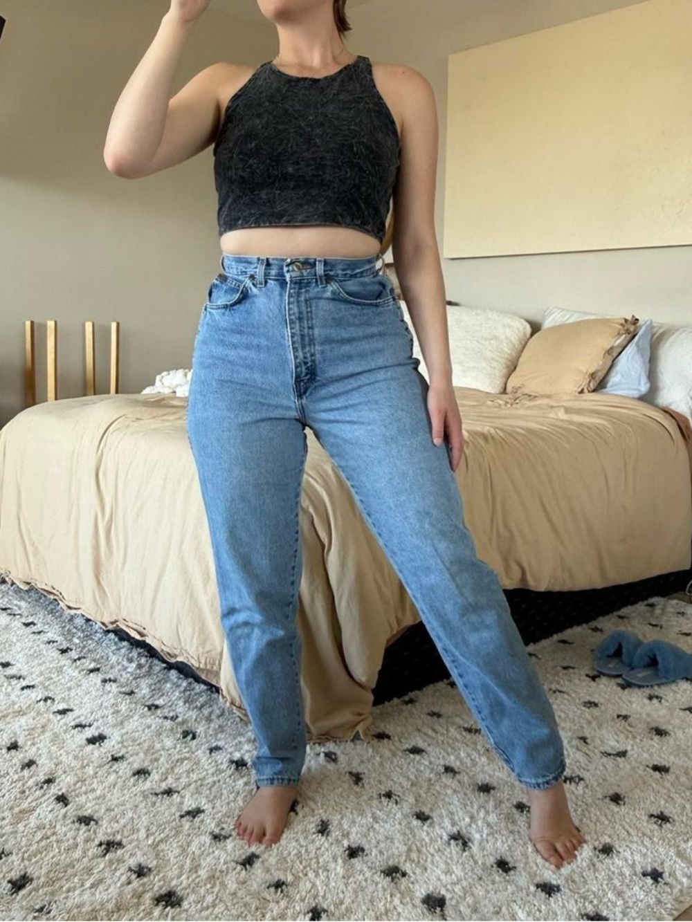 Chic High-Waist Light Blue Women’s Jeans - Picture 6 of 6